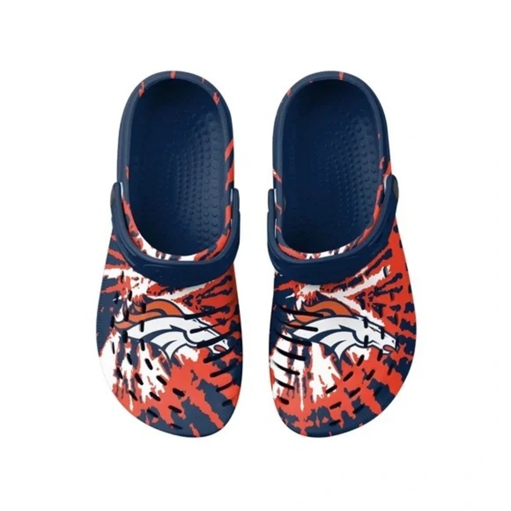 FOCO • Denver Broncos Tie-Dye Clogs with Strap